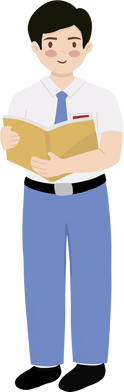 Indonesian high school student illustration 